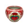 Taza Chocolatera Grande Fondo Blanco Con Rojo Y Sagrado Corazon - Imagen 2